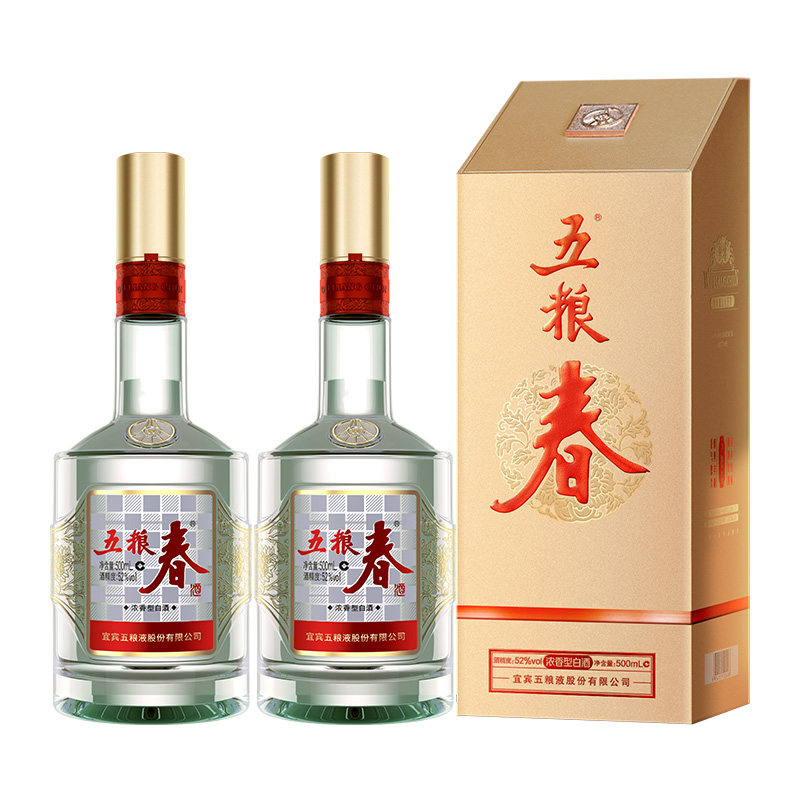 【官旗直营】五粮春第二代52度500ml系列 五粮浓香型白酒纯粮宴席