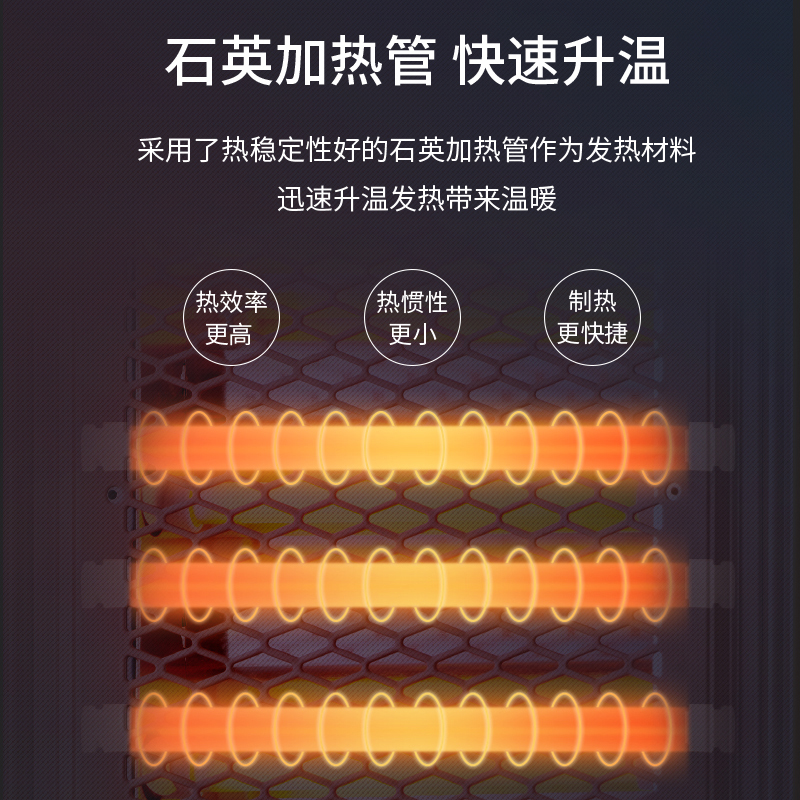 五面取暖器烧烤型烤火器小太阳电热扇电烤炉家用四面电暖气烤火炉-图3