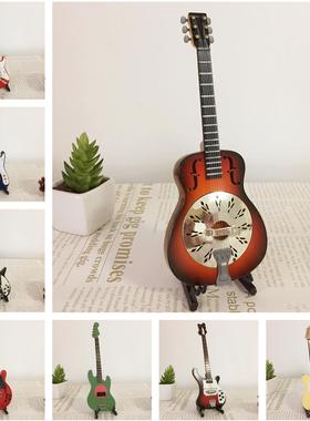 可刻字手工木制电贝司电吉他模型乐器模型摆件送男女朋友生日礼物