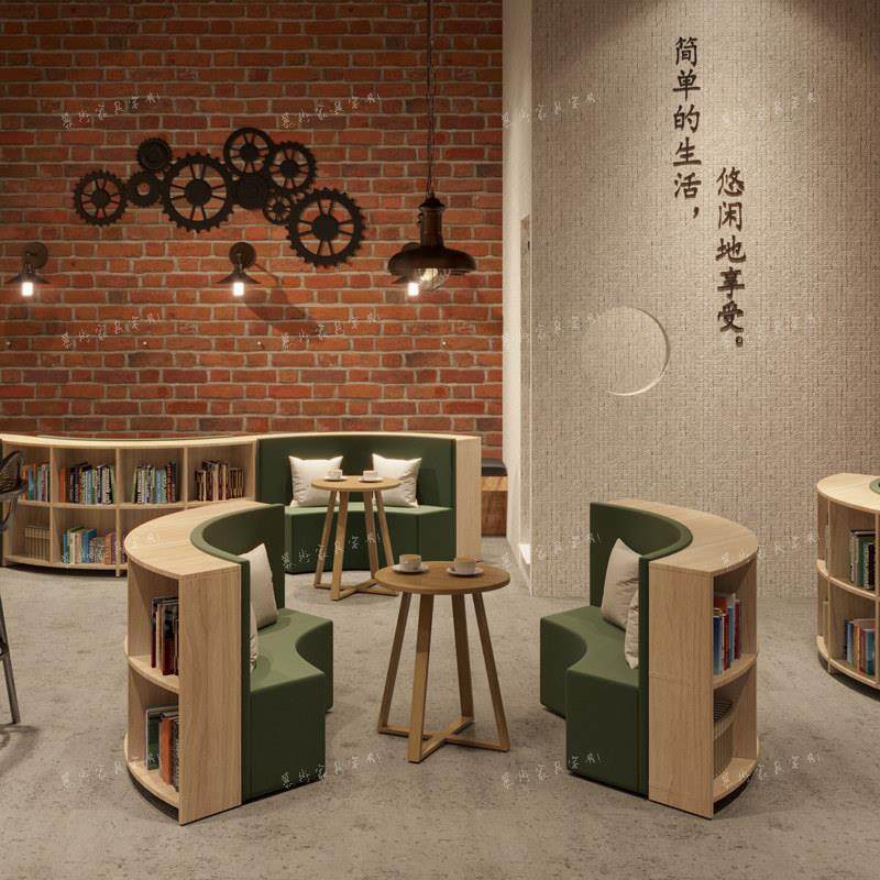 创意收纳书架图书馆沙发绘本馆阅读休息储物学校办公大厅弧异形,淘宝优惠券,粉丝福利购,淘宝优惠卷