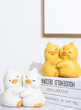 贴纸鸭可爱愤怒的桌面装饰书架多功能入口治疗桌桌面装饰工艺品