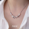 MASW original broken silver freshwater pearl necklace