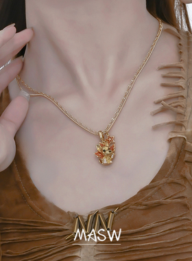 MASW麻秀高级感秋冬新款萌趣颈链