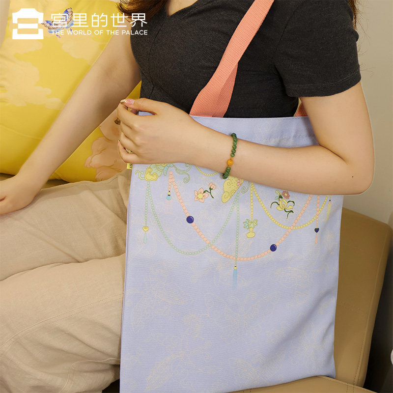 故宫文创宫里的世界百福彩蝶帆布包袋收纳袋生日礼物生日礼物,淘宝优惠券,粉丝福利购,淘宝优惠卷