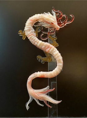 刺身姿造鱼雕板装饰品3D透明板新款娜扎鱼雕板模具三文鱼背景装饰