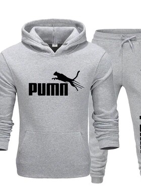 New autumn and winter men's pullover hoodie + pants 2-piece