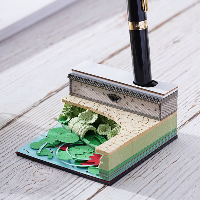 纸雕模型便签纸建筑艺术手撕便宜日本清水寺创意网红3d立体便利贴