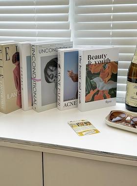 ins假书装饰书时尚简约现代仿真书创意生活杂志桌面摆件摄影道具