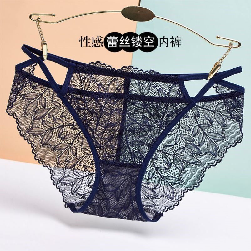 2024网红爆款夏季蕾丝新款性感无痕时尚纯欲风中低腰棉质裆三角裤
