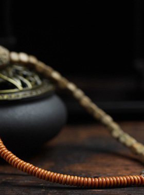 厂家批发绿檀四方格加橄榄隔片DIY貔貅款手装饰念珠串0.6男女文玩