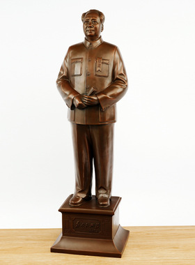 H级红铜毛主席摆件伟人雕塑铜像客厅家居办公区中式长辈装饰礼品