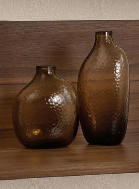 诚艺高级感小众软装饰品家居陶瓷花瓶侘寂风中古客厅酒柜桌面摆件