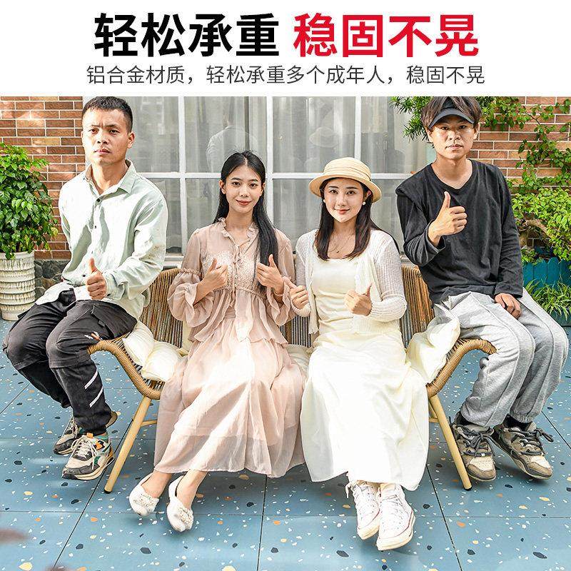 莫家北欧户外休闲 铝合金沙发庭院阳台露台藤椅组合防晒花园别墅,淘宝优惠券,粉丝福利购,淘宝优惠卷