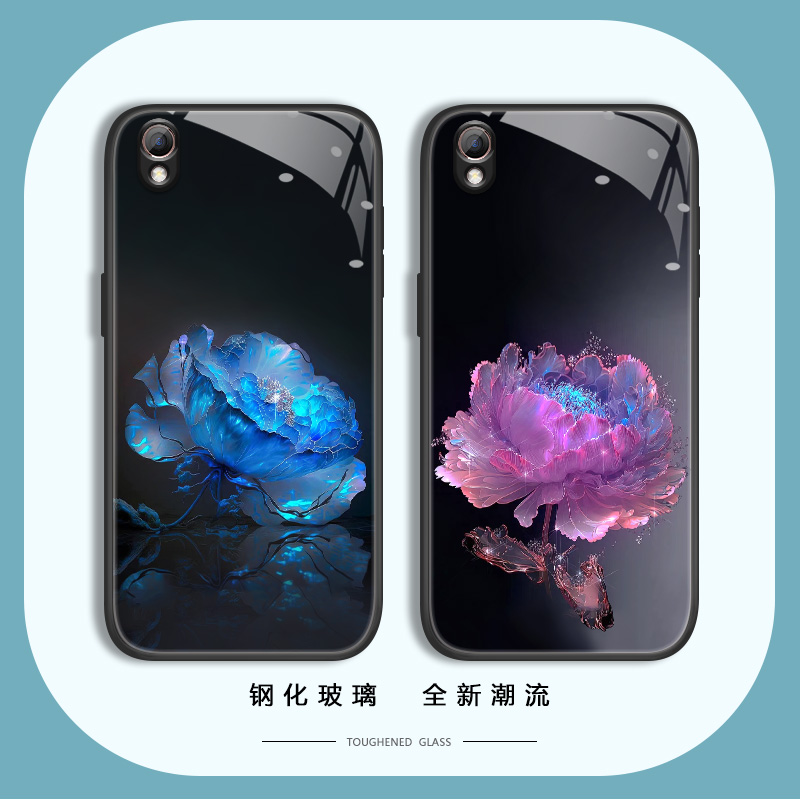 适用于oppor9s手机壳0pp0r9splus新款玻璃壳OPPOR9高级oppor9plus网红花朵Opop时尚女R9PlustmA全包r9sm潮流 - 图1