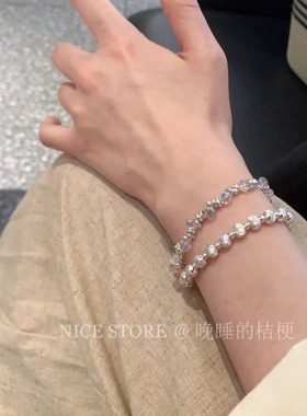 晚睡的桔梗I镭射猫眼珠叠戴手链