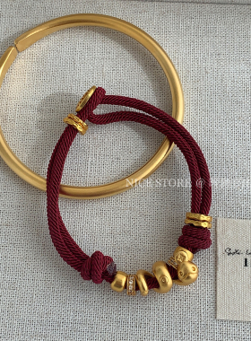 晚睡的桔梗I本命年沙金手绳