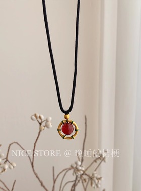 晚睡的桔梗I新中式转运编织项链