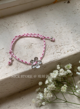 晚睡得桔梗单层串珠银链