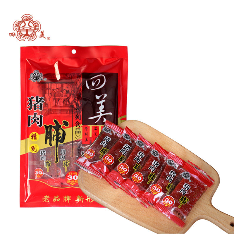 四美靖江150g单独小包装肉铺猪肉脯 懒熊食品猪肉类