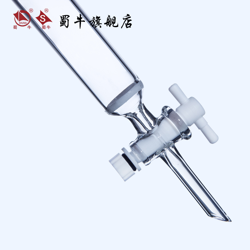 玻璃层析柱G3砂芯板过滤柱四氟活塞敞口层析柱16mm22mm30mm40mm*300mm400mm-图1