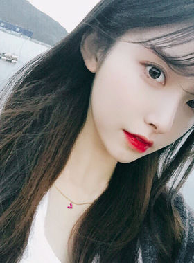 POLYSUTT红色爱心项链女韩版简约桃心吊坠镀玫瑰金气质少女锁骨链