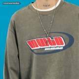 MothWantedLab 20FW Retro Old Logo Printed Long -Sleeved T -Fork National Pare Pare Top Mwtd