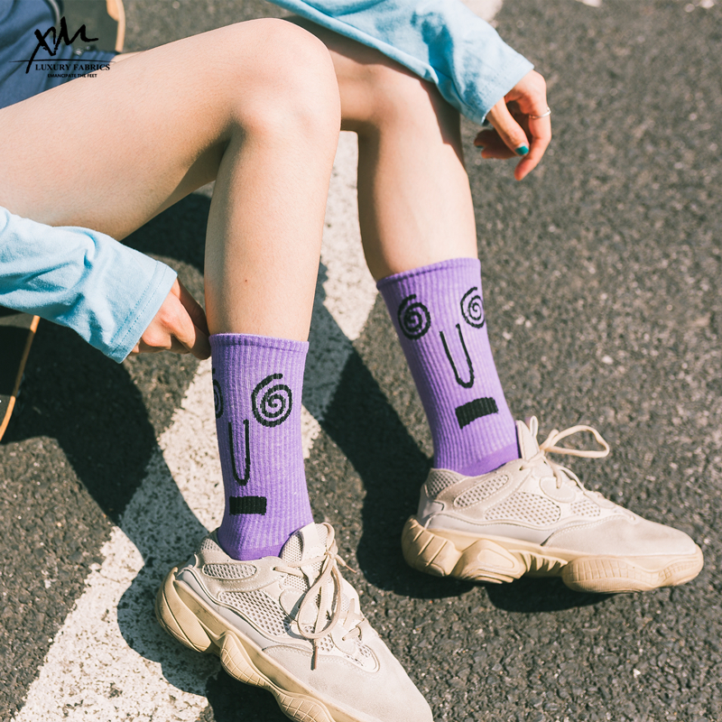 袜子女中筒袜ins潮纯棉日系可爱搞怪卡通网红白色韩版秋冬学院风,淘宝优惠券,粉丝福利购,淘宝优惠卷