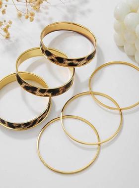 豹纹手炼女性豹纹多层女性手炼流行搭配