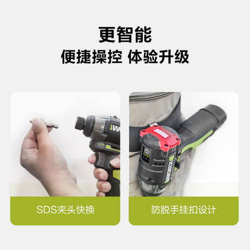 威克士起子扳手两用WU132T无刷锂电大扭力冲击起子机WU132X小钢炮 - 图2