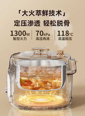 倾厨陶瓷釉4L高压快煮电压力锅