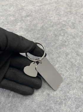 外贸尾货钢钥匙扣小提醒金属钥匙扣挂件挂饰激光刻字logo图案礼品