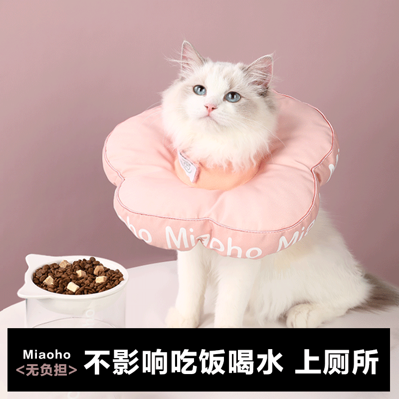 Miaoho花朵宠物猫狗伊莉莎白圈  全新防挣脱防卡猫设计 新款升级 - 图2