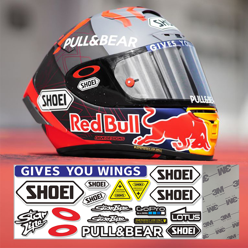 适用AGV SHOEI头盔贴纸反光摩托车改装饰LS2版画Arai镜片KYT贴花 - 图0