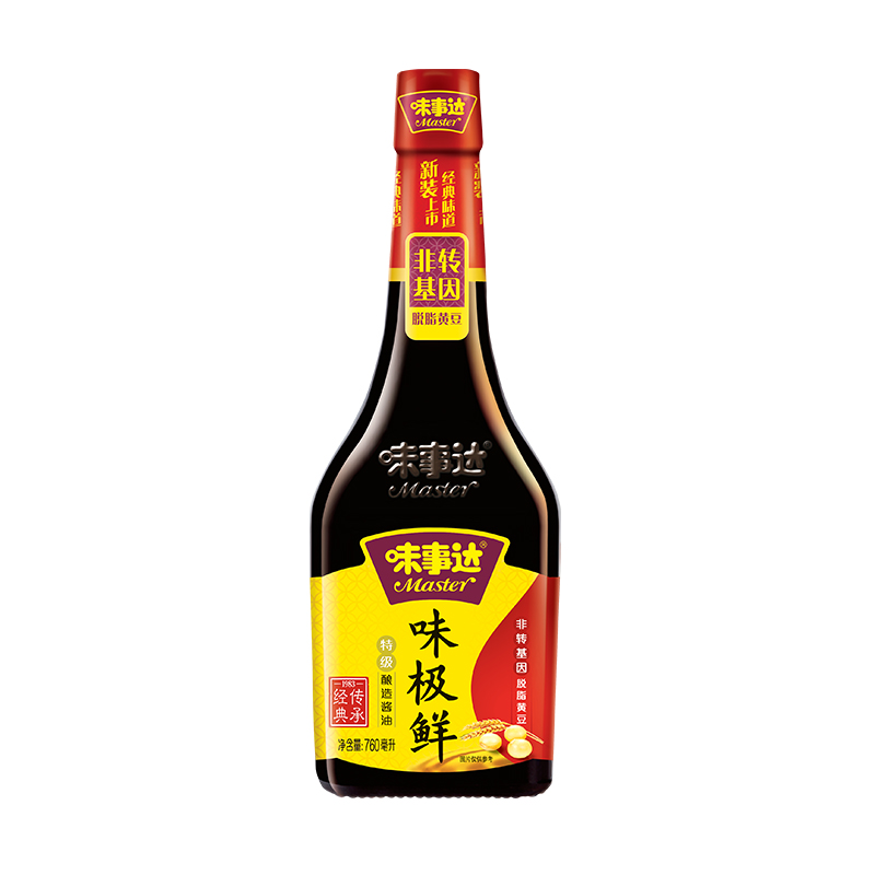 味事达味极鲜特级酱油760ml*2瓶厨房调味炒菜凉拌蘸黄豆生抽酱油-图3