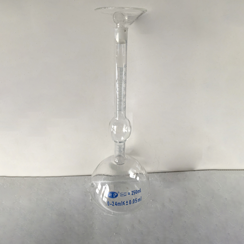 李氏比重瓶水泥密度比重瓶250ml 刻度精准 固体比重瓶高硼硅玻璃 - 图3
