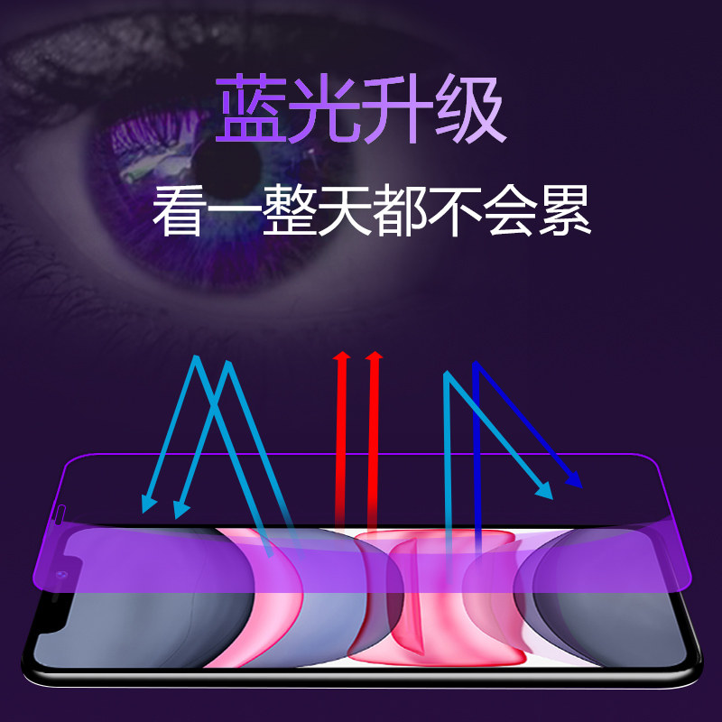 适用于iphone11钢化膜苹果11pro全屏覆盖11promax防爆蓝光贴膜por全包边pormax抗摔刚化ipone手机屏幕膜十一,淘宝优惠券,粉丝福利购,淘宝优惠卷