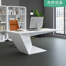Desk Baking Varnish Minimalist White Office Furniture Single Reception Desk Boss Table Custom Doctor Meme Counseling Table