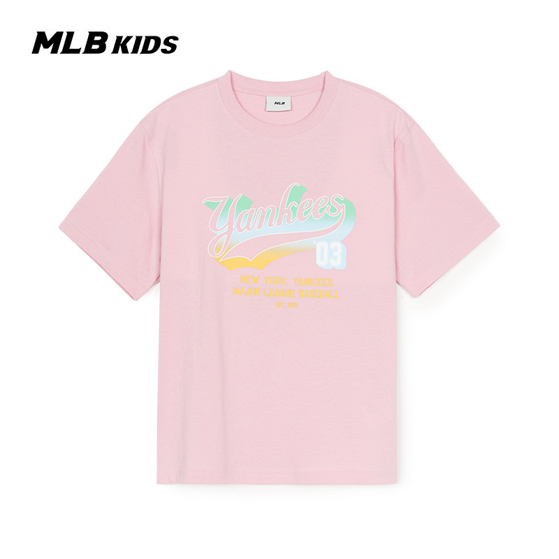 MLB儿童官方男女童精致有趣简约舒适圆领学院风印花T恤春季款,淘宝优惠券,粉丝福利购,淘宝优惠卷