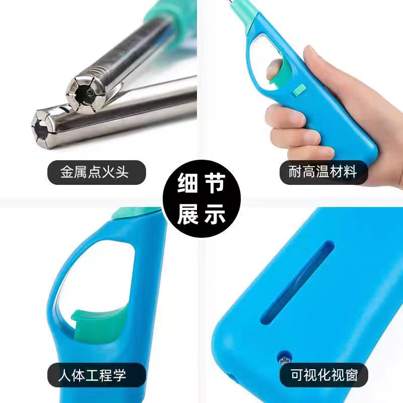 明火点火枪电子点火器煤气灶天然气厨房加长打火机蜡烛长嘴点火棒 - 图2