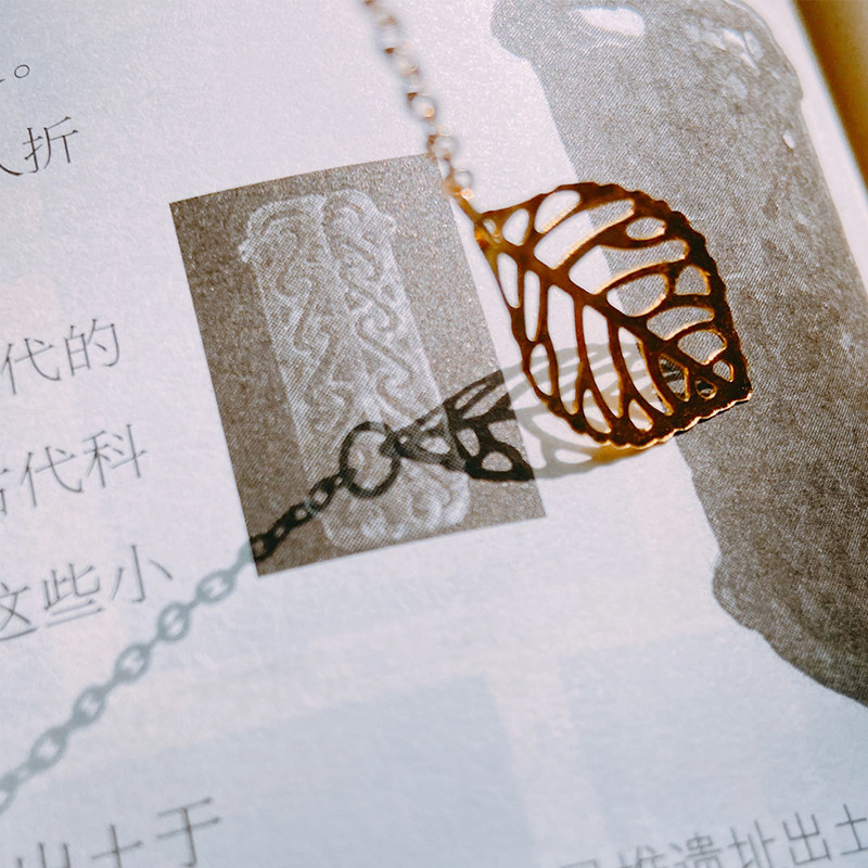 三星伴月【叶落文章处】三星堆金属镂空创意学习文具书签,淘宝优惠券,粉丝福利购,淘宝优惠卷