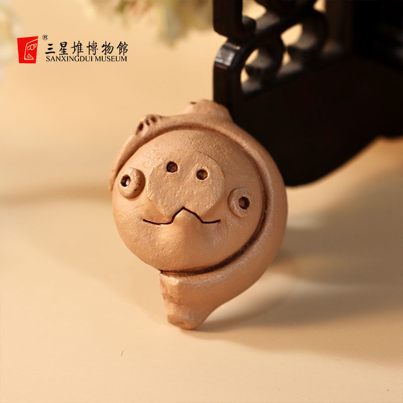 三星堆博物馆文创冰箱贴陶猪文创冰箱贴文物原型可爱创意潮玩礼物