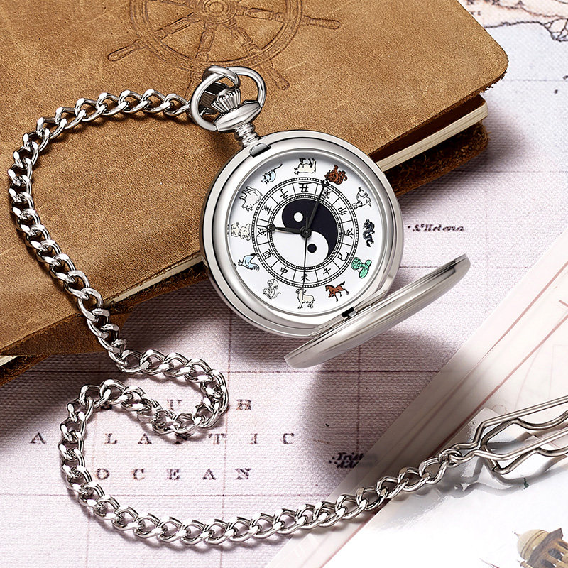 上海国产老乱机械男士生肖礼物怀表 老乱国产腕表