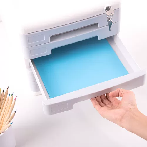 Deli Файл шкаф на рабочем столе утренний хранение шкафа твердый пластиковый шкаф пять -слой 5 -слойной полосы черная конфиденциальность