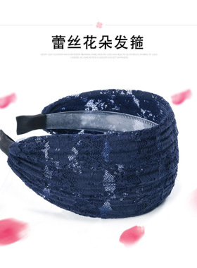 遮白发帽薄款网纱蕾丝发箍