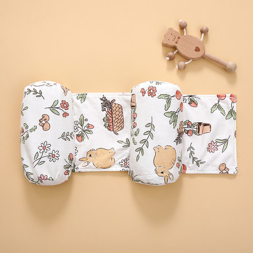 新生婴儿小米枕头定型宝宝头型矫正纠纯棉套0到6个月1岁春秋冬季 - 图1