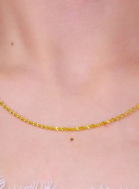 新款金色满天星项链女小众设计波光粼粼时尚百搭个性高级感颈链女