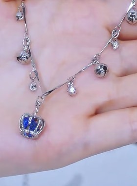 新款银色皇冠铃铛脚链