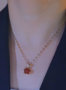 新款红色福袋轻奢小众女项链