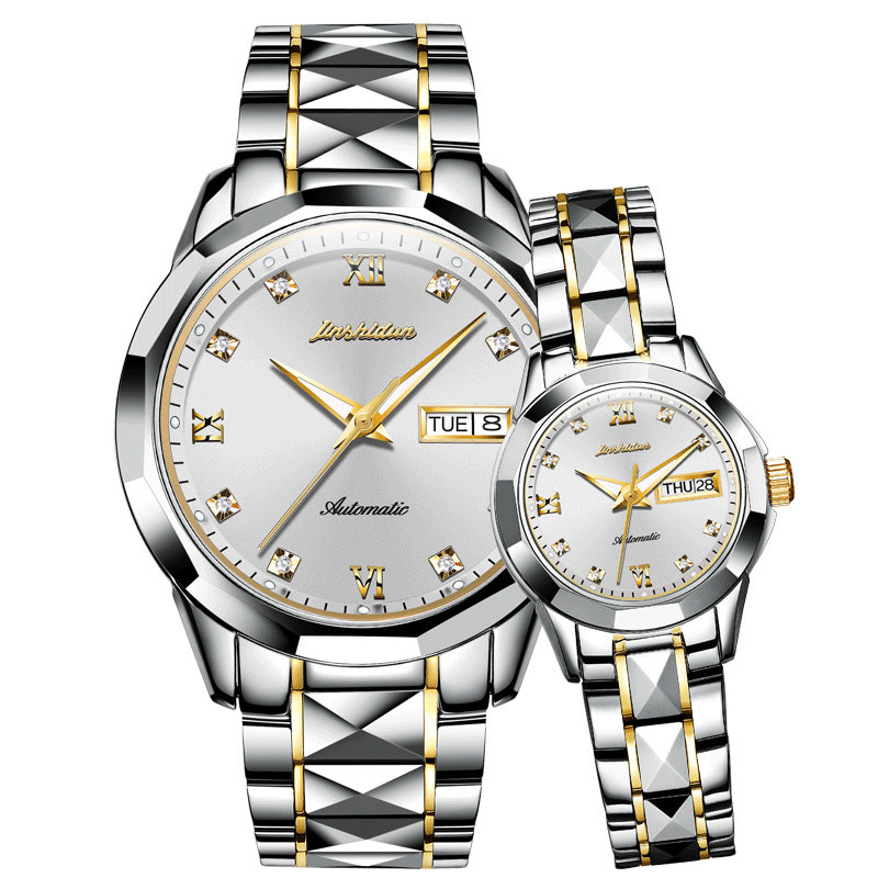 正品瑞士进口情侣一对价款全机械表 翡道国产腕表