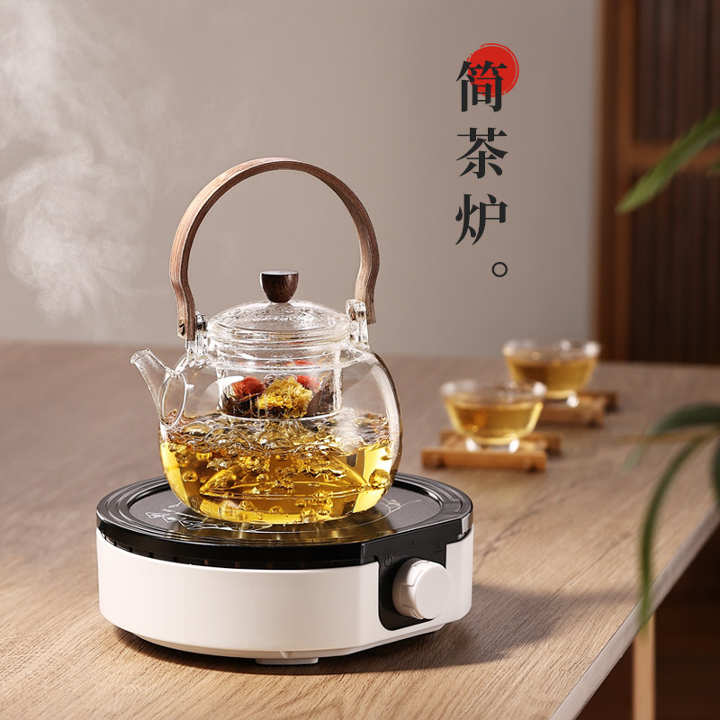 简悠电陶炉煮茶器小型煮玻璃蒸茶壶 简悠诺克斯电磁炉/陶炉